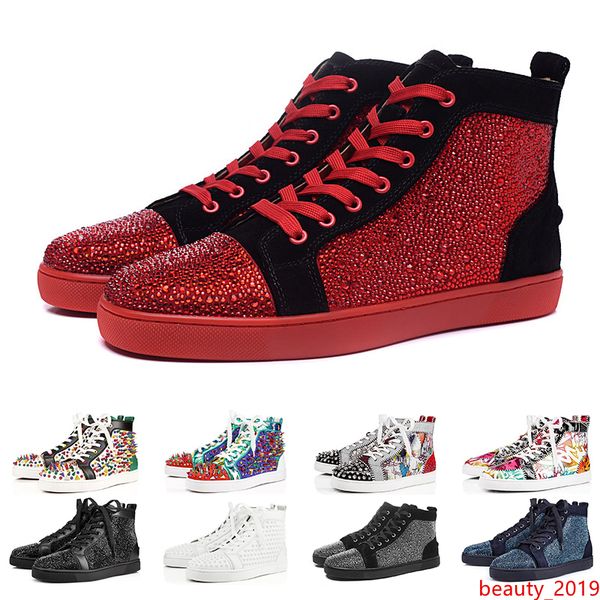 

luxury designer fashion designer brand studded spikes flats shoes casual shoes for men women party genuine leather sneakers