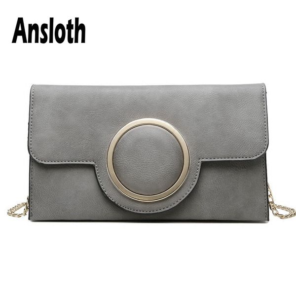 

ansloth solid color clutch bag women simple day clutch for ladies shoulder crossbody bag female mini envelope hps544