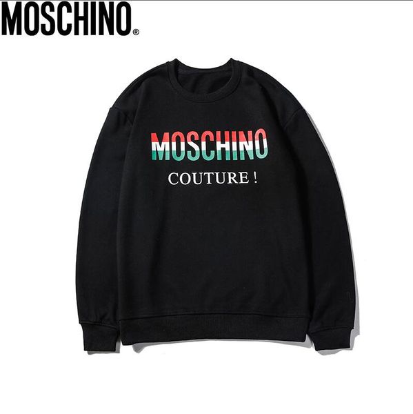 

new design luxury moschinoparis embroidered sweatshirt france fashion black felpa sweatshirt large white band men women hoodies--24
