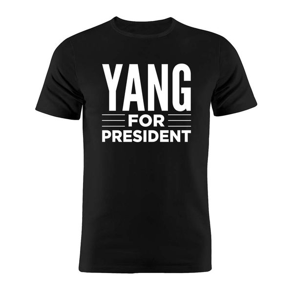 

men's t shirt 100% cotton yang for president yang gift tee, White;black