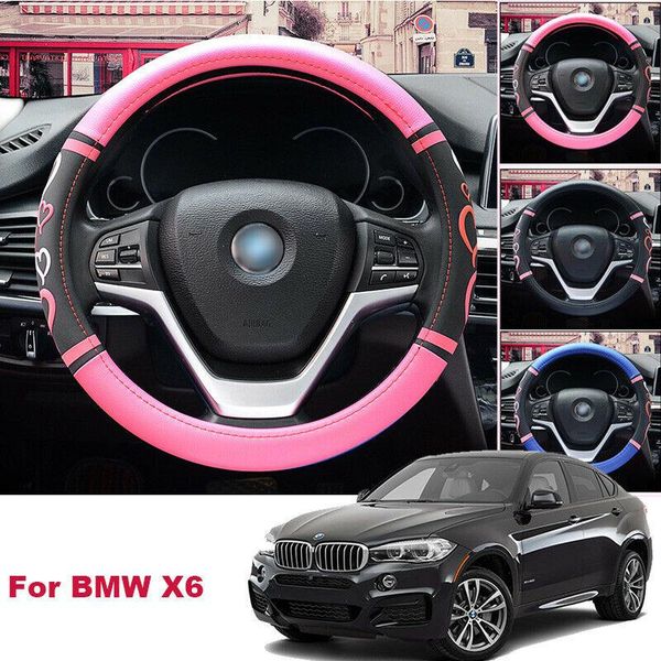 

all seasons 38cm non-slip pu leather car steering wheel glove cover for x6