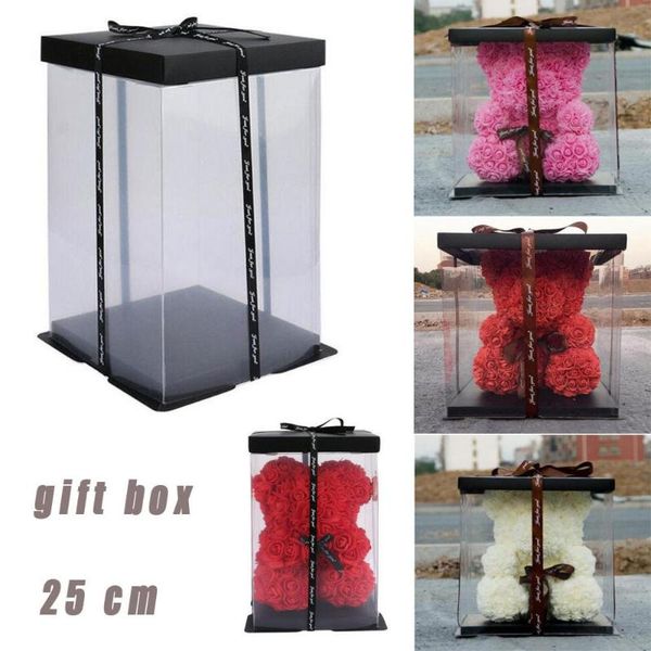 

rose bear beautiful gift box square gift wedding gifts valentine's day