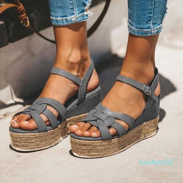 

sagace 2020 new women sandals summer shoes platform wedges high heels flip flops fitness girls casual sandal shoes plus size 43 02l, Black