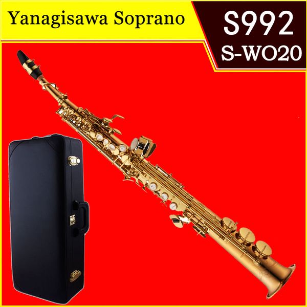 

Profe ional oprano axophone original yanagi awa 992 b b lacquer gold traight ax mu ical in trument mouthpiece with ca e
