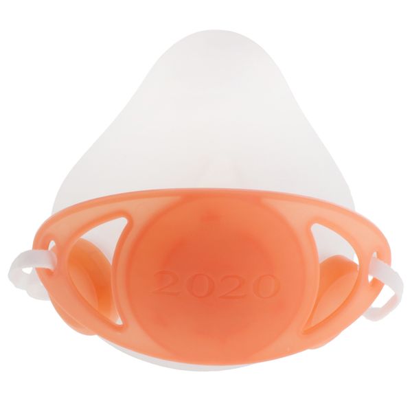 

anti haze dustproof mouth masks reusable silicone protection shield orange