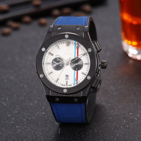 

2020 new luxury mens watches quartz-watch woman wristwatch leather strap iced out relÃ³gio hb hublo watch designer watches orologio di lusso, Slivery;brown