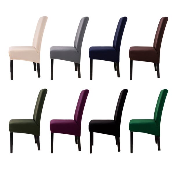 

solid color spandex chair cover dining xl size couch seat cover chair slipcover kitchen housse de chaise covers 1pc