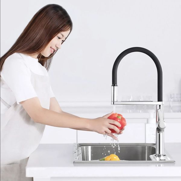 

new mijia dabai u-yue kitchen intelligent sensor switch faucet 300 rotating arm universal tube water kitchen stensils