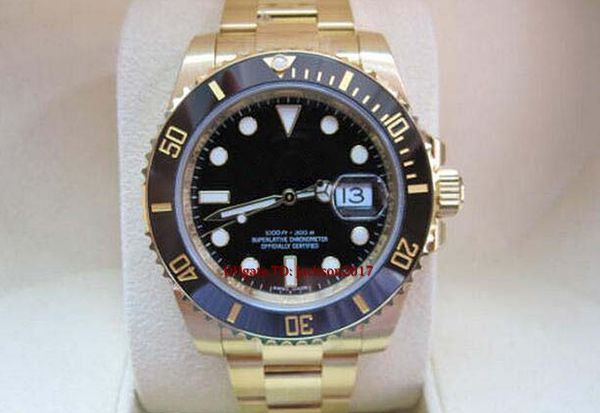 

christmas gift 116618ln 116618 men watch black 40mm 18k yellow gold date, Slivery;brown