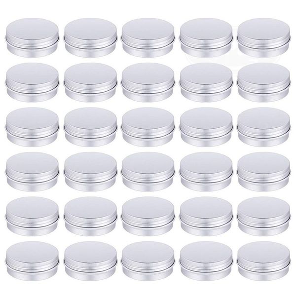 

storage bottles & jars 30 pack screw round metal lip tins containers lids (1oz)