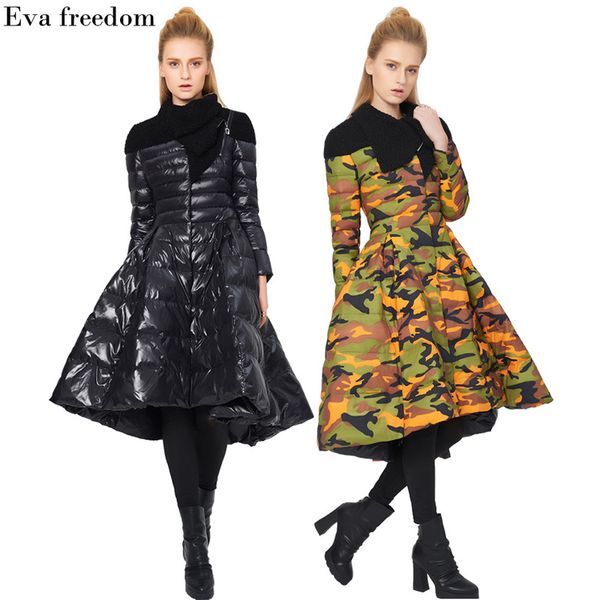 

luxury womens down coats 2019 winter outwear casual warm brands jackets plus size black camouflage long loose ship