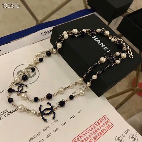 

Women 039 18k gold necklace natural nano pearl necklace fa hion long weater necklace female ca ual brooch