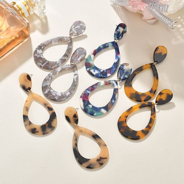

mestilo 2019 waterdrop shape earrings toroiseshell color acrylic drop earrings fashion jewelry gifts for women party jewelry new, Silver