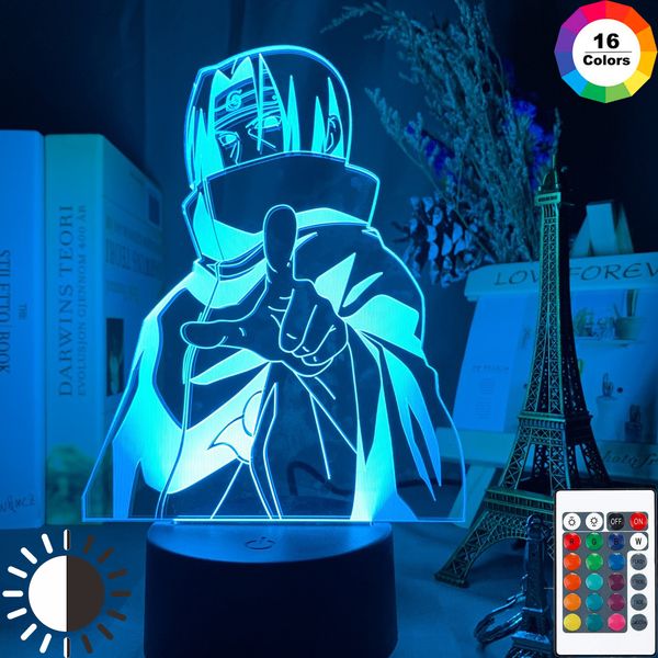 

3d lamp itachi uchiha figure nightlight for child bedroom decor cool birthday gift color changing led night light 3d illusion