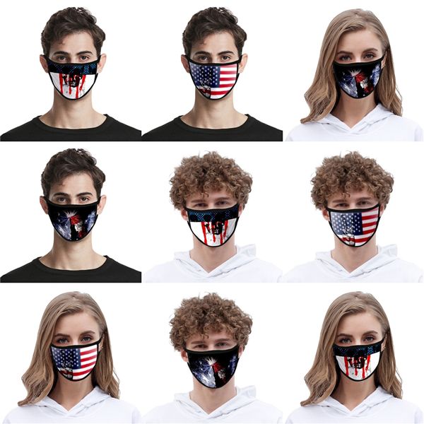 

trump америка маска для лица мультфильм печатные многоразовый флаг сша 3d leopard печати анти пыль моющийся открытый рот er дизайнер маски l