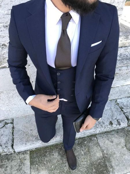 

popular one button groomsmen notch lapel groom tuxedos men suits wedding/prom man blazer ( jacket+pants+vest+tie) 657, Black;gray
