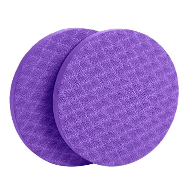 

2pcs home gym training flat support pad workout thickened tpe round yoga mat elbow knee sports non slip wrist protection fitness