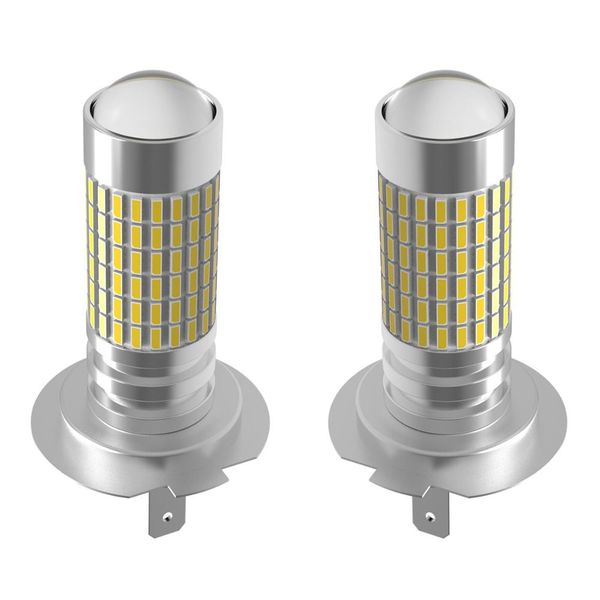 

aglint 2pcs car fog lights h7 fog lamp 12v bulb 3014 144chips