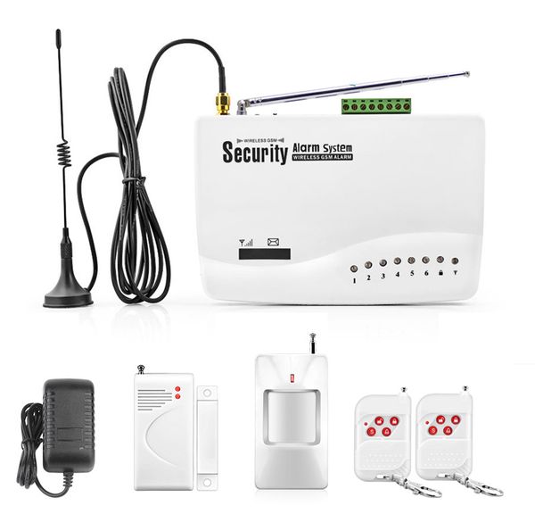 

двойная антенна gsm беспроводное домашнее движение инфракрасное обнаружение охранная сигнализация система автоматического дозвона sms sim-вы