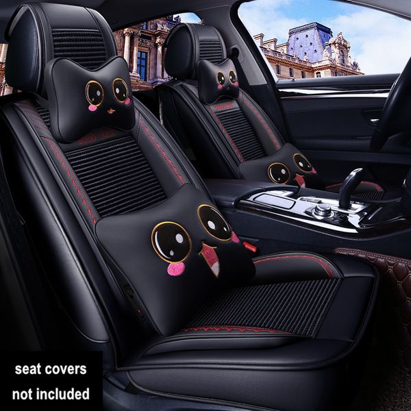 

cartoon 1pc neck pillow 1 pc waist support car headrest pad lumbar waist support auto pillow car interior pillows tz14