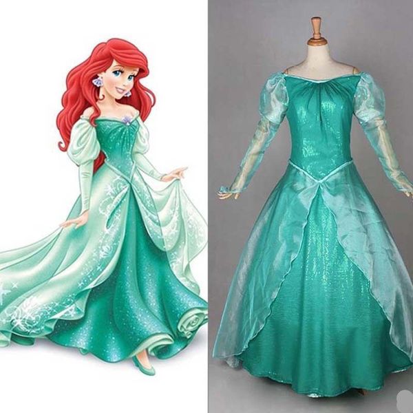 

halloween costumes for the little mermaid ariel costume princess dress, Black;red