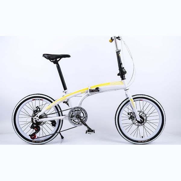 

portable single-wheel folding bicycle quality carbon steel frame 20-inch variable speed front and rear mechanical disc brake