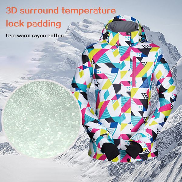 

winter ski suit women's jacket coat cold and windproof moisture-proof warm windproof elastic wrist cuffs pink warm jacket 2020