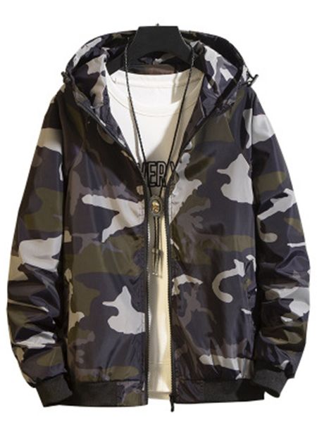 

amberheard 2018 spring autumn bomber casual camouflage hooded jacket waterproof clothes male and coat outwear moleton masculino, Black;brown