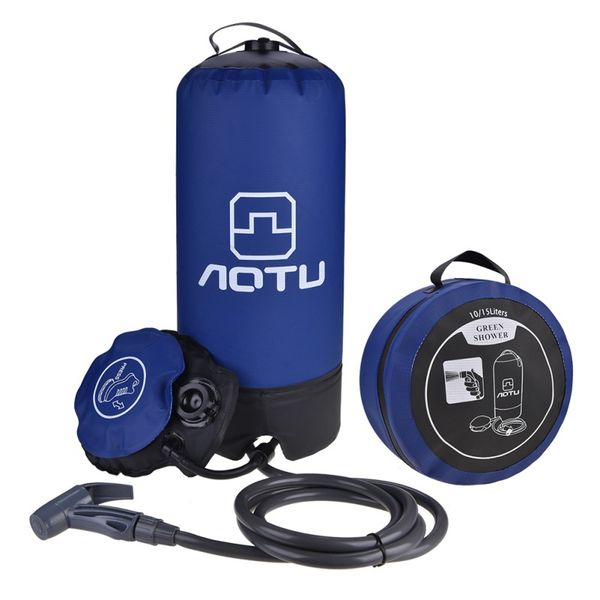 

outdoor inflatable shower pressure shower water bag portable camp 10l pvc