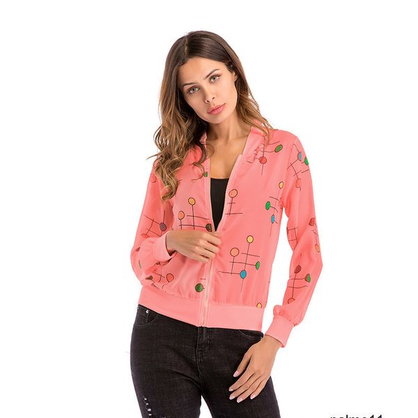 

womens designer beach blouse long sleeve coat color polka dot gauze zipper cardigan hdft, Black;brown