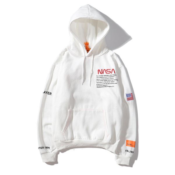 

heron preston x nasa joint men and women couple hoodies sweater streetwear casual fashion t shirt luxury women's sweatshirt top, Black