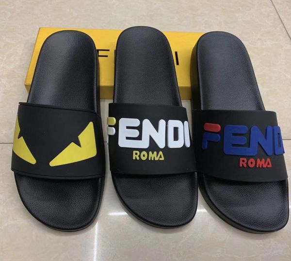 

palazzo medusa pool slides with embossed medusa head rubberised slip-on rubber pvc sandals slippers fashion slippers 75fendi, Black