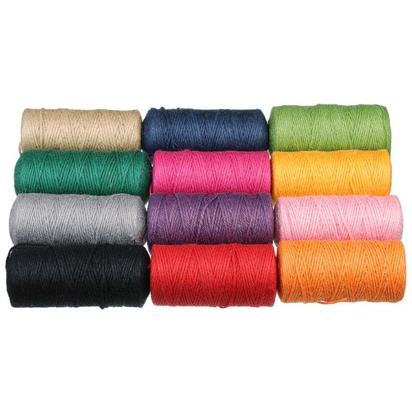 

natural twine cord jute rope string gift packing hang tag string for handmade accessories jute burlap, Black;white