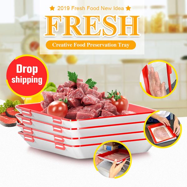 

clever tray creative plastic preservation tray kitchen items storage container set fresh storage microwave cover