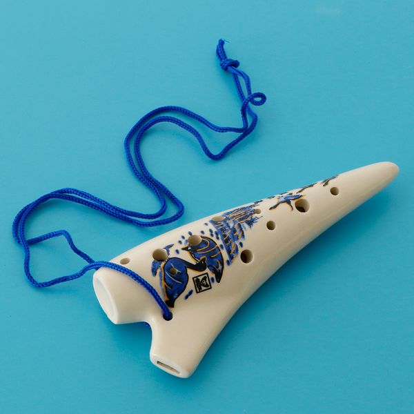 

mini ceramic ocarina 12 hole c key wind instrument for kids beginner gift