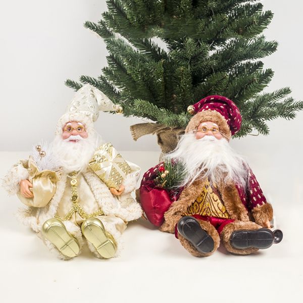 

merry christmas children doll kids gift for house ornament santa claus sitting doll fabric christmas decoration