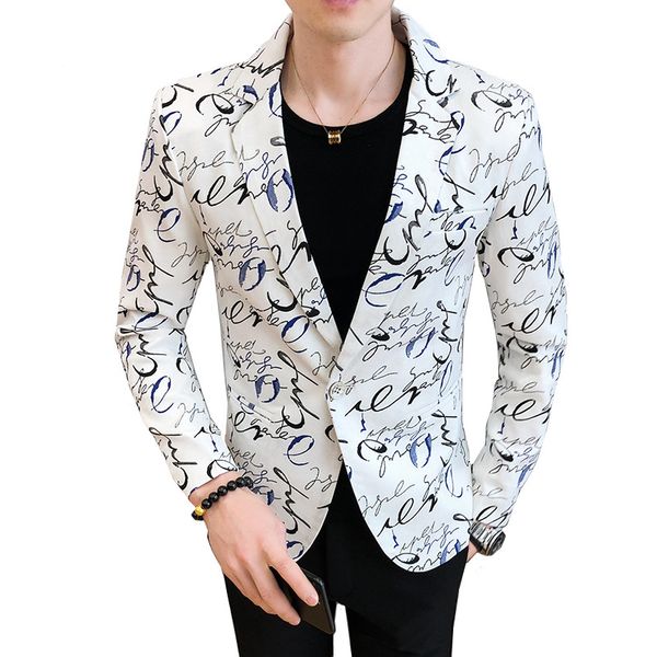 

men's suits & blazers white mens suit blazer spring and autumn men jacket wedding party flower coat fashion slim overcoat, White;black