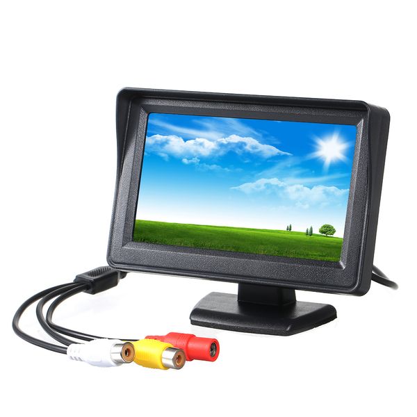 

4.3inch 480*272 car monitor tft lcd color display car rear view monitor screen with 2 av input parking backup reverse