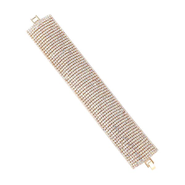 

multi color rhinestone bracelet for women fashion 2019 statement wedding bracelets charm woman luxury jewelry wholesale b269, Black