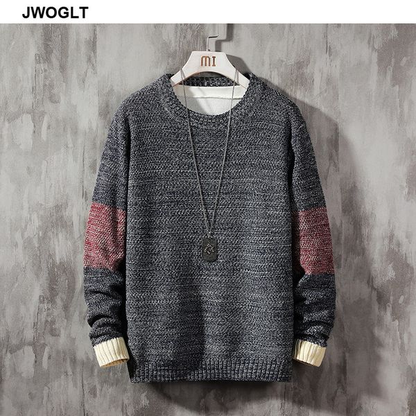 

men's sweaters autumn winter warm men fashion sweater casual o-neck korean styles patchwork knitted pullover 4xl 5xl, White;black