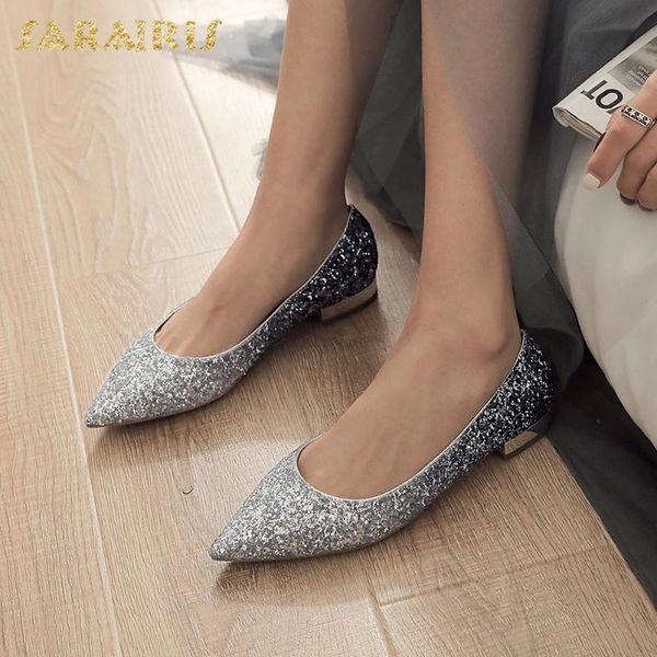 

sarairis новых поступлений высокого качества овчина вскользь bling обувь женщины квартира скольжению на комфортный досуг квартира женской об, Black