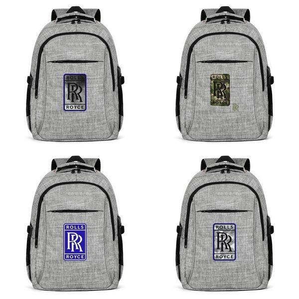 

rolls royce oeiginal logo blue white fashion sports backpack, design retro personalized durable and convenient suitable for gym backpack