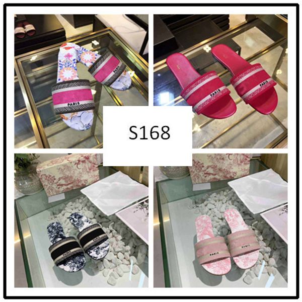 

new dazzle flowers women sandals designer slippers embroidery slipper flip flops striped beach causal slipper s, Black