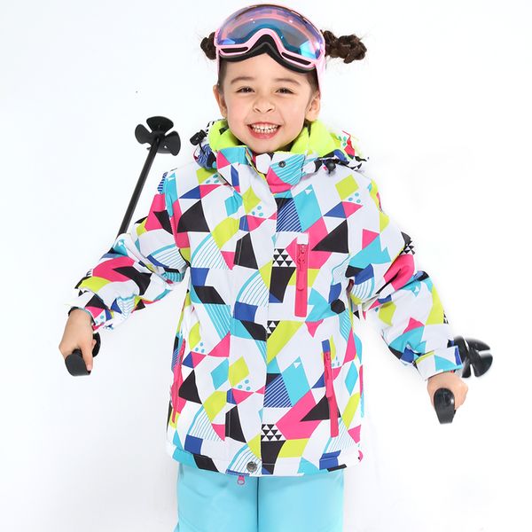 

children's windproof ski suit warm winter snow coat girl's ski suit and