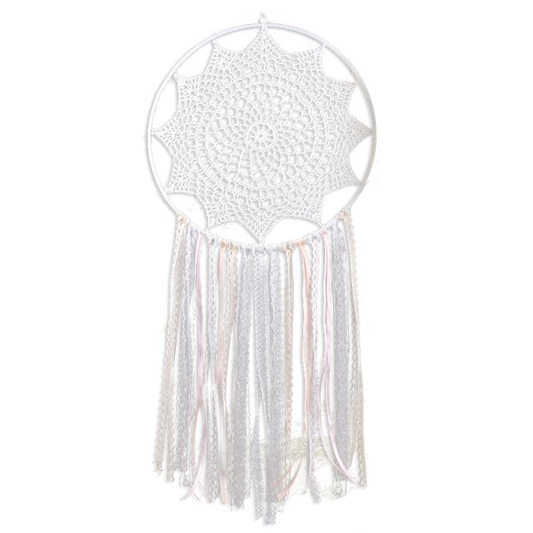 

1x white creative home decoration iron lace lace tassel dream wall wall decorated pendant size about: 75-80cm
