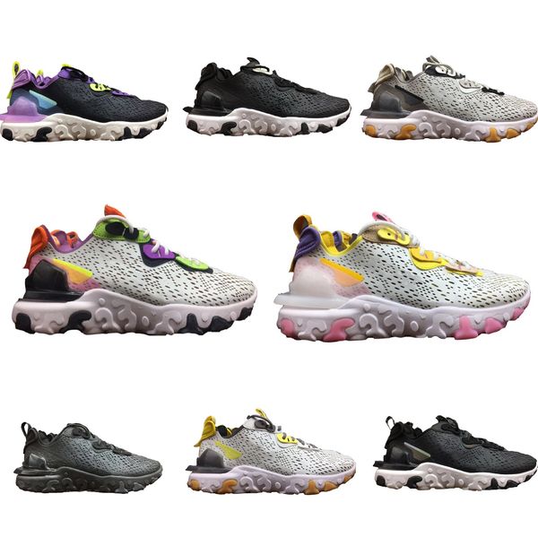 

new men react vision designer sneakers black purple honeycomb gs d/ms/x women running sports cushion shoes