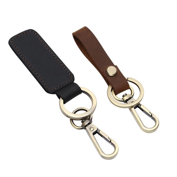 

car vintage keychains fashion cowhide leather key rings handmade gifts