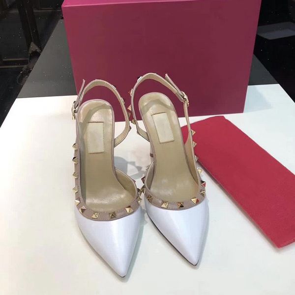 

модне ел кожа андалии лк попђлѬне заклепки nude еѬнй белй вокие ка, Black