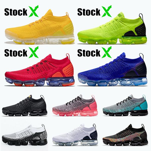 

2020 new fly knit 2.0 tn plus running shoes for men women bright yellow volt red racer blue sports mens trainers sneakers