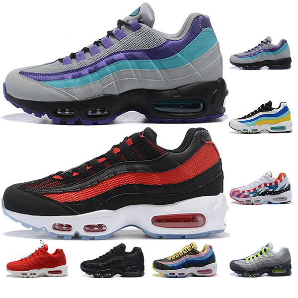 

nike 95 chaussures new mens womens classic black red white спортивный тренер поверхностный подушка дышащие спортивные кроссовки кроссовки 36